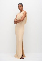Cowl Back Dress - Flax - Matteau